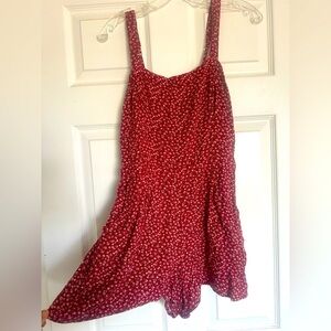Hollister Red Floral Patterned Garment